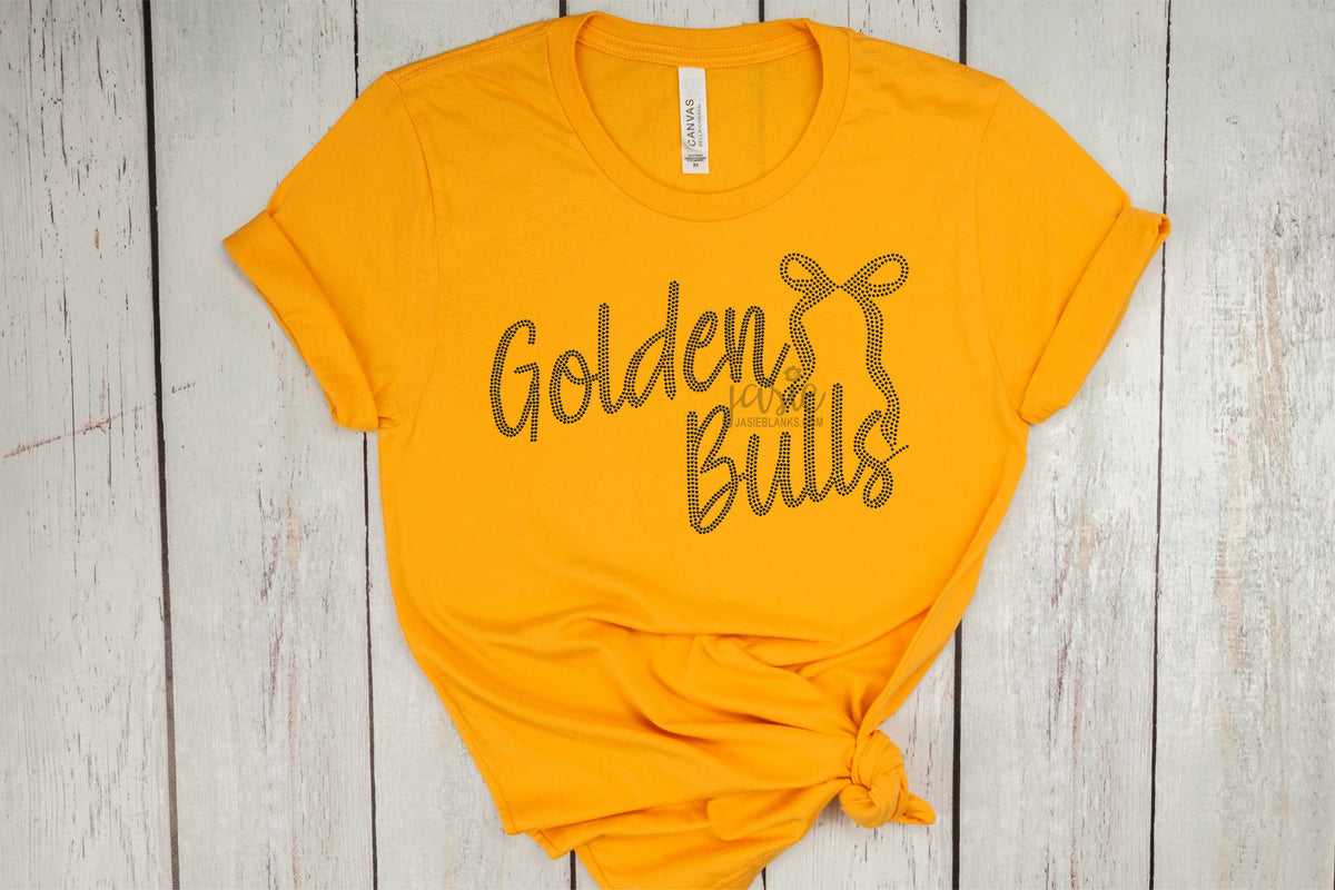 Mascot with Bow - Golden Bulls - SPANGLE