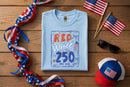 Hand Drawn Red White and 250 - Transfer