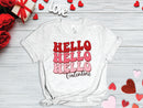 Hello Valentine Retro Stacked - Transfer