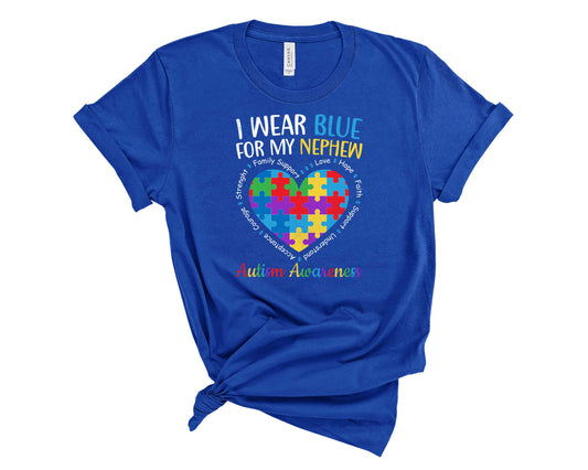 I Wear Blue For My Nephew - Transfer