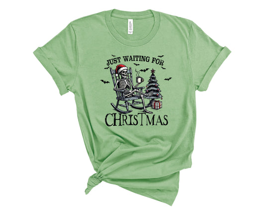 Just Waiting For Christmas Skeleton - Transfer