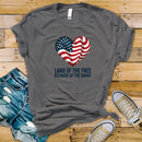 Land Of The Free Heart Flag - Transfer