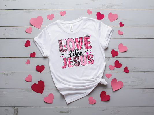 Love Like Jesus Leopard Doodle - Transfer