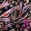 Neon Mixed Fabric-Orange and Black