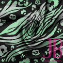 Neon Mixed Fabric-Green and Black