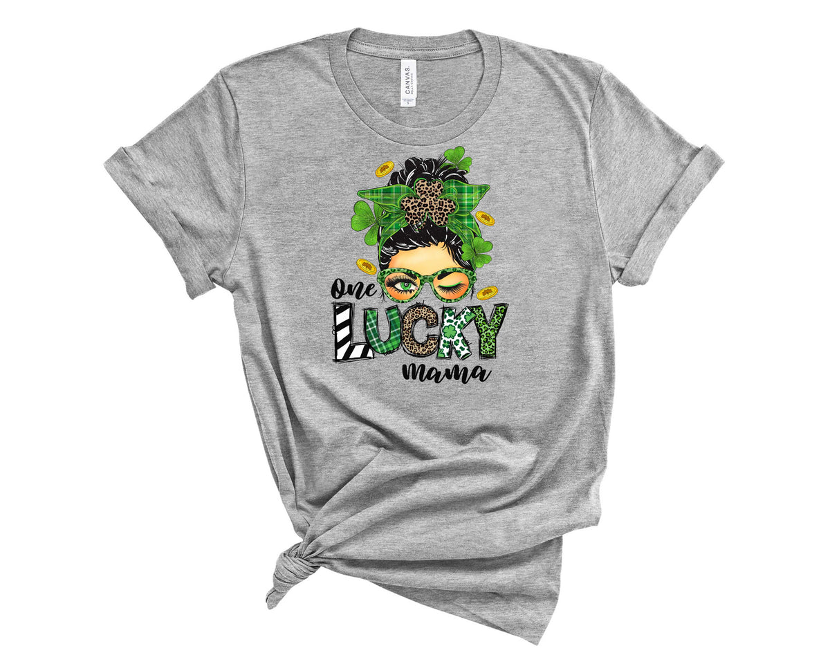 One Lucky Mama Messy Bun  - Transfer