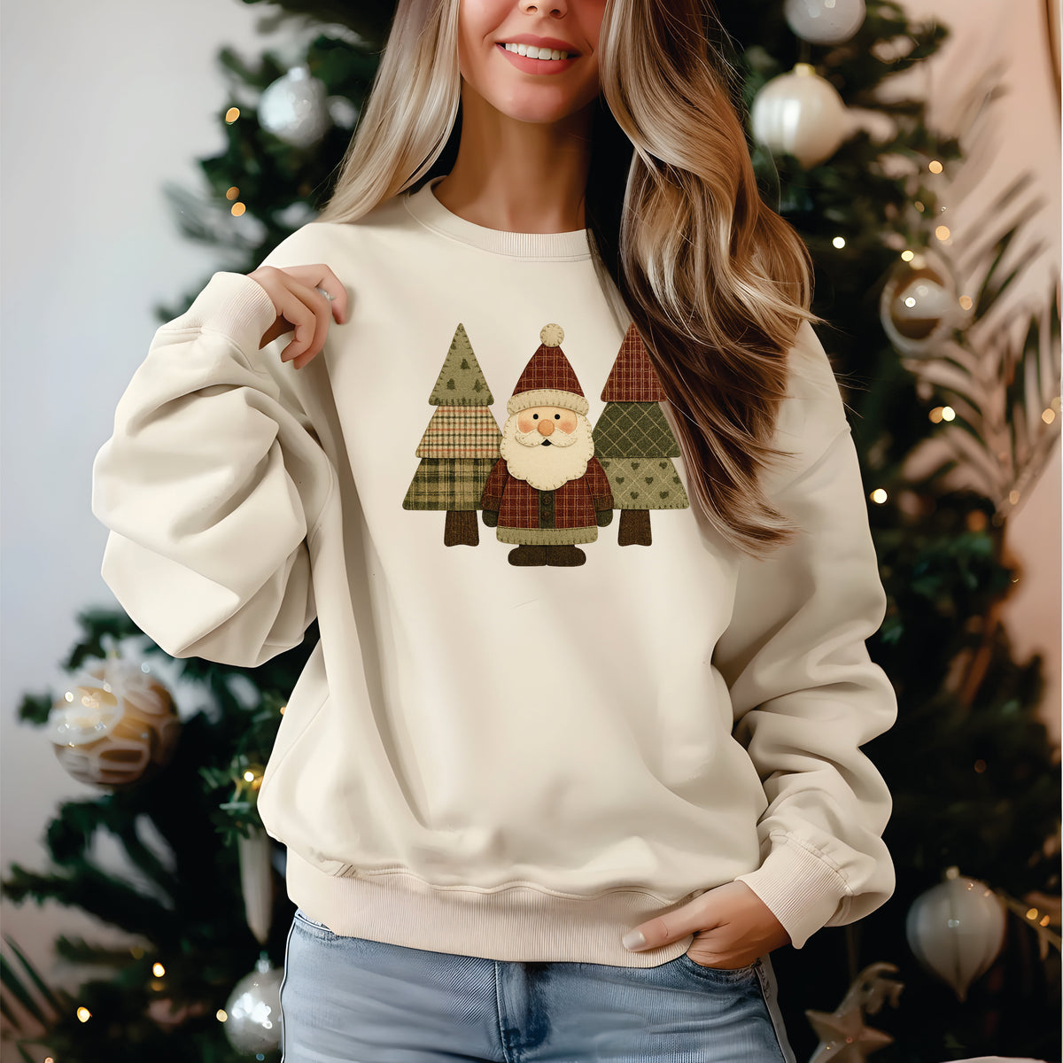 Patchwork Santa - Transfer