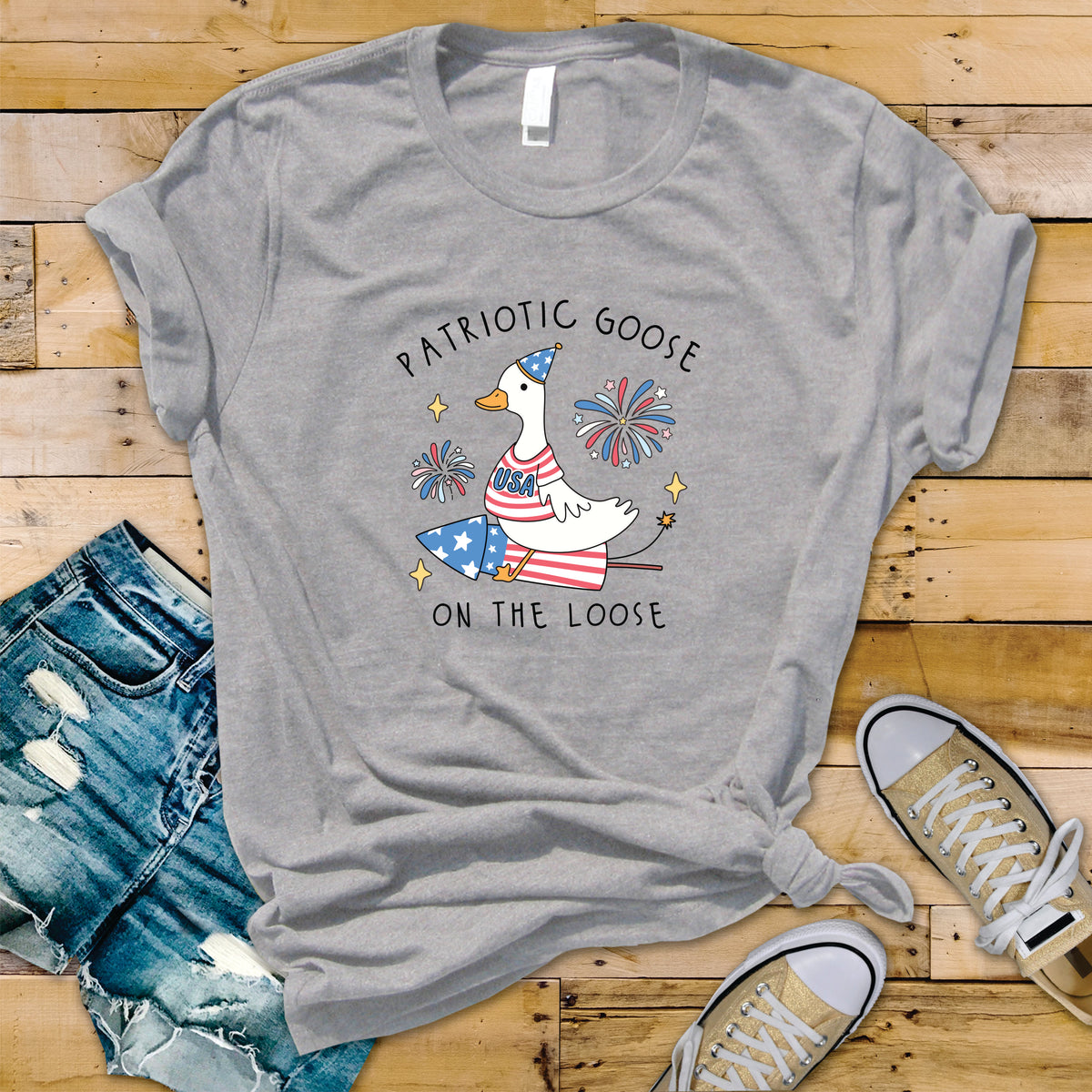 Patriotic Goose On The Loose - Transfer