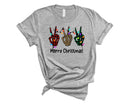 Peace Merry Christmas Skeleton Hands - Transfer