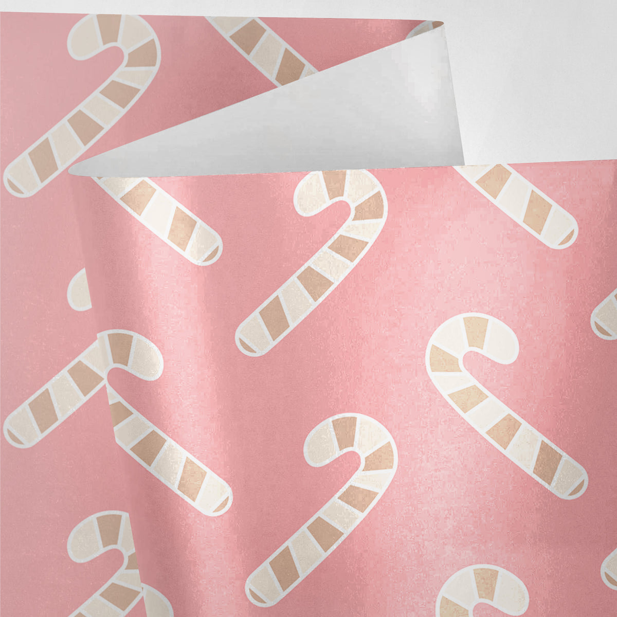 Pink Candy Canes Wrapping Paper