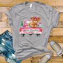 Pink Christmas Highland Cow - Transfer