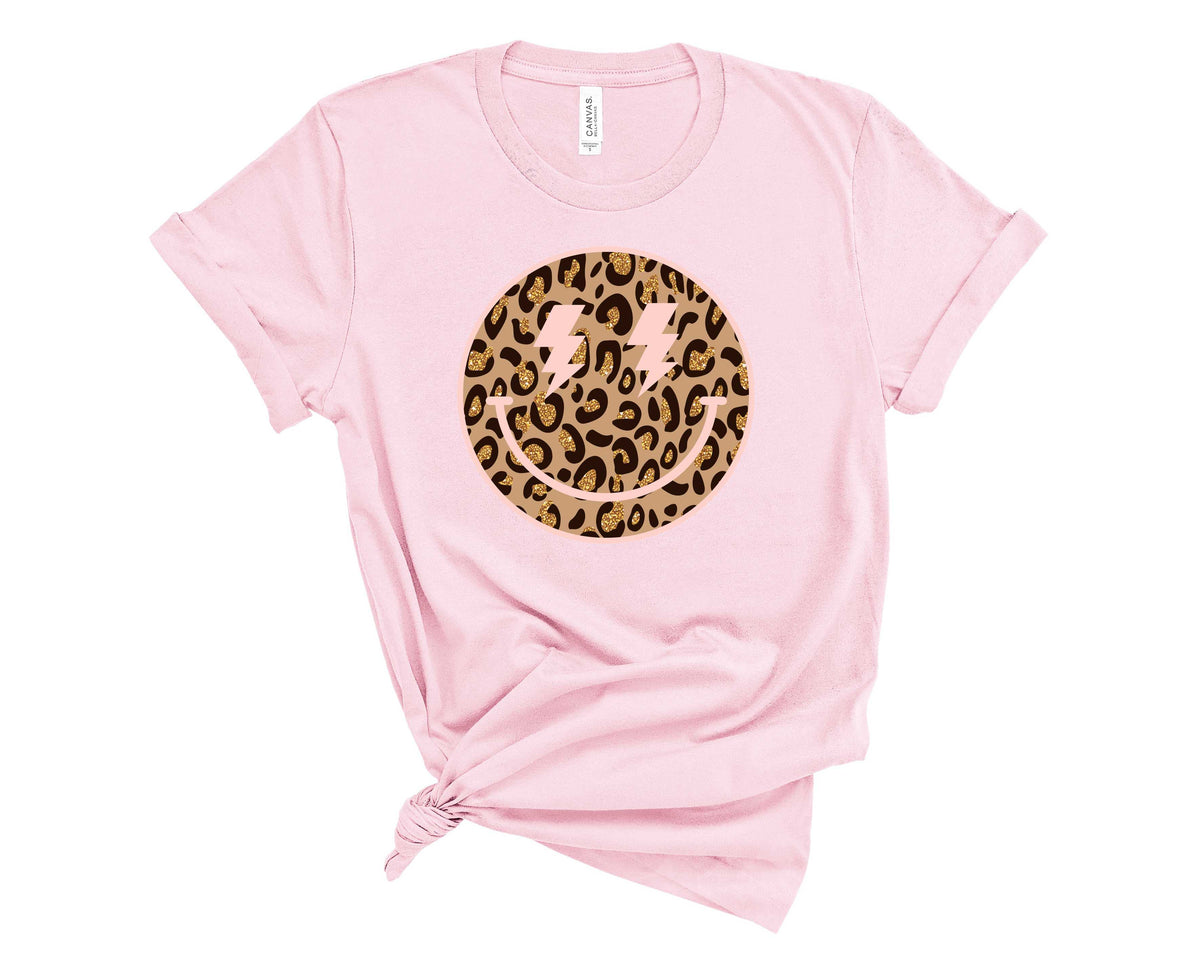 Pink Glitter Boho Smiley Bolt Eyes - Transfer