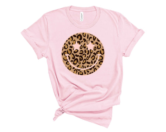 Pink Glitter Boho Smiley Star Eyes - Transfer