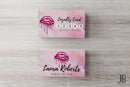 Pink Lips Watercolor Loyalty Card