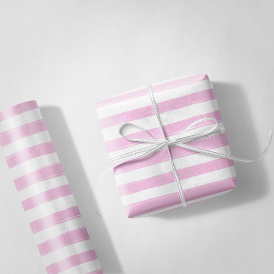 Pink Stripes Wrapping Paper