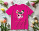 Pink Splatter Bubble Bunny--add name Transfer