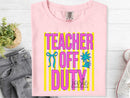 Preppy Yellow Teacher Off Duty- Transfer