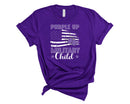 Purple Up Military Child - Flag and Tags - Transfer