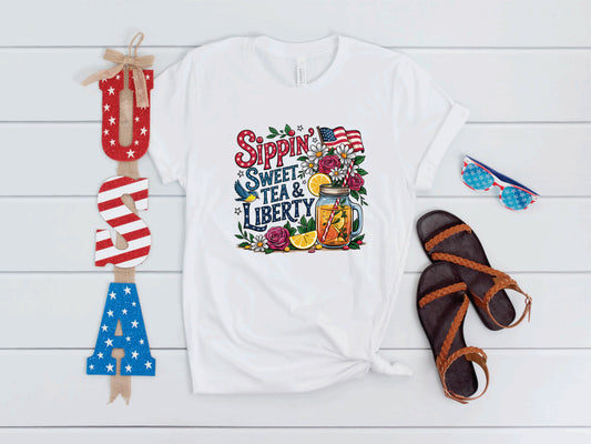 Sippin Sweet Tea & Liberty Daisy - Transfer