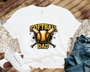 Softball Dad Bats Crossed - Transfer