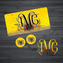 Sunflower & Gold Glitter Car Kit