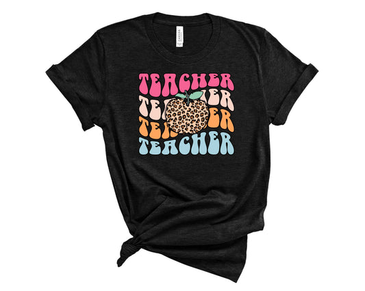 Teacher Leopard Apple - Transfer