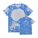 Polyester Bleach T-Shirt - Sky Blue
