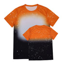 Polyester Bleach T-Shirt - Orange/Black