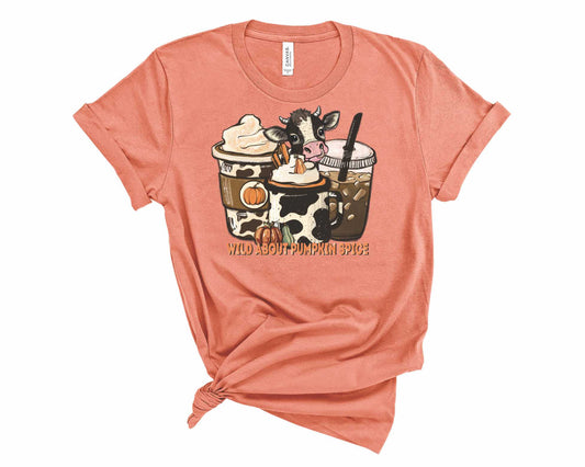 Wild About Pumpkin Spice BW cow - Transfer