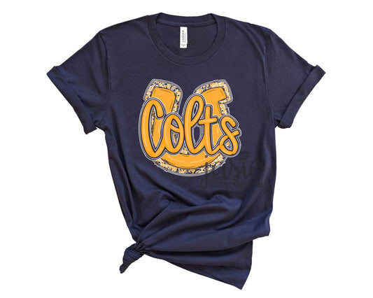 Yellow Colts Horseshoe - Transfer