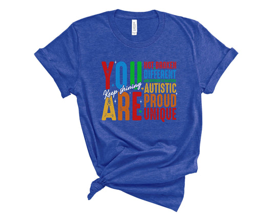 You are Not Broken Different -white - Transfer