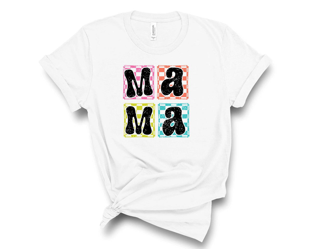 Neon Checkered Mama - Transfer