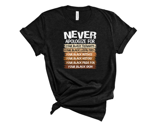 Never Apologize For - Transfer
