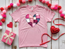 Patchwork Valentines Day Heart - Transfer