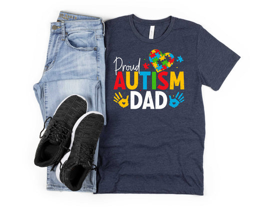 Proud Autism Dad-puzzle heart - Transfer