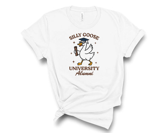 Silly Goose University Alumni -transparent goose- Transfer