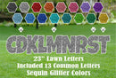 Common Consonants 23"  Luckiest Guy Font Yard Sign Letters - Sequin