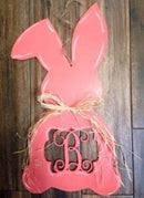 Wood -  Easter Bunny with monogram