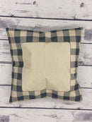 Sublimation Plaid Pillow Case - Grey