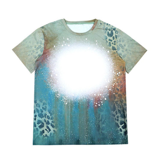 Polyester Bleach T-Shirt - Safari Leopard