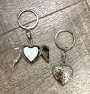 Sublimation Heart Locket Key Chain