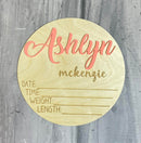 3D Newborn Birth Announcement