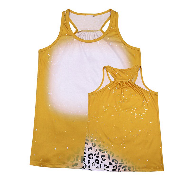 Polyester Bleach Tank - Mustard Leopard