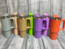 40 oz Powder Coated Tumbler w/ Handle