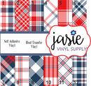 4th of July Plaid Printed Vinyl