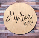 3D Custom Wood Name Round