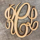 Fancy Script Monogram Car Charms