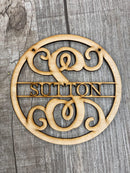 Circle Last Name -  Car Charms