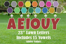 23"  Luckiest Guy Font Yard Sign Letters - VOWELS  - GLITTER | Yard Sign