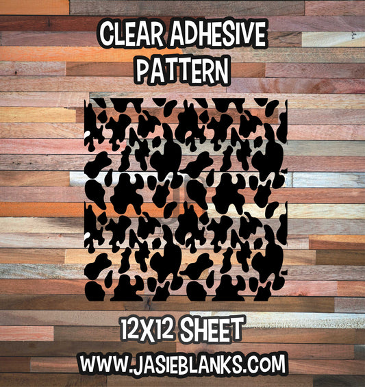 Clear Adhesive - Animal Print #5 COW